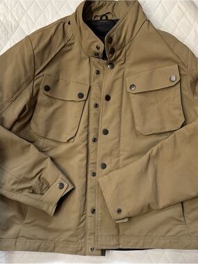 Men's Tan Military Field Jacket - Unbranded
